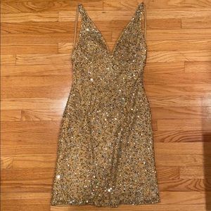 Gold Scala Party Dress! Mid length